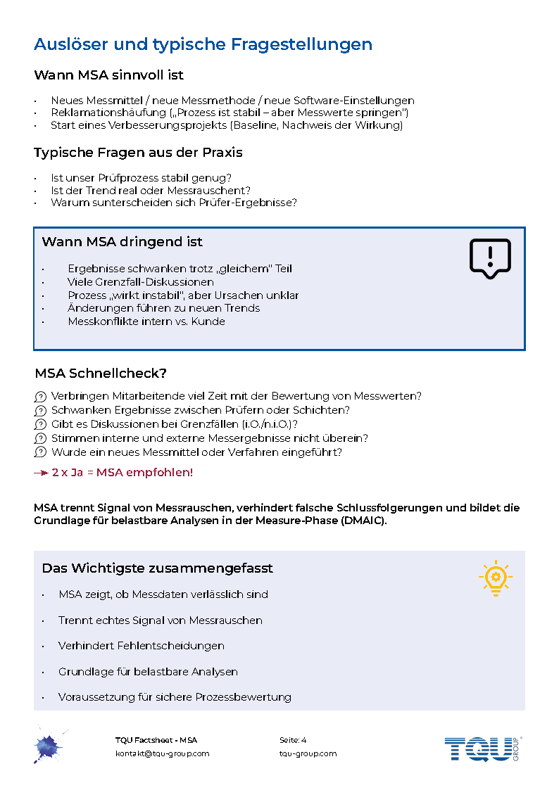Factsheet | Messsystemanalyse