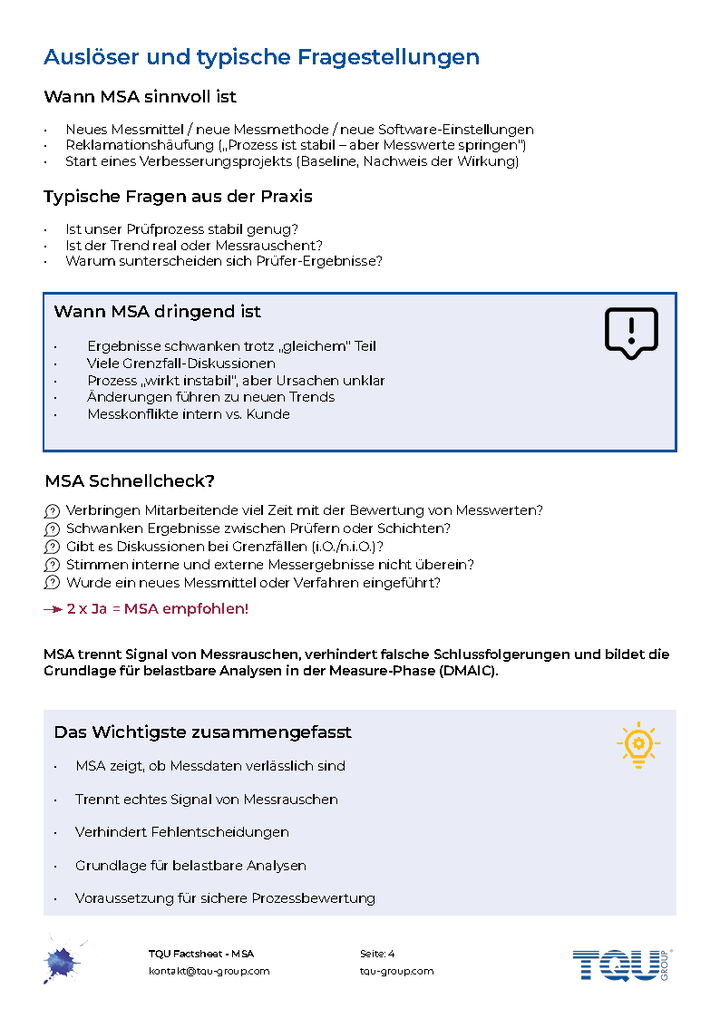 Factsheet | Messsystemanalyse